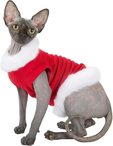Vista 12 de Sphynx Cat - Sudadera con capucha gris oscuro, ropa para gatos desnudos y sin pelo (talla S)