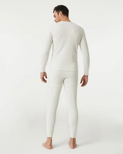 Vista 2 de LAPASA Men's Thermal Underwear Set Cotton Waffle Top Long Sleeve Long Johns Base Layer Shirt & Bottom Cold Weather M60