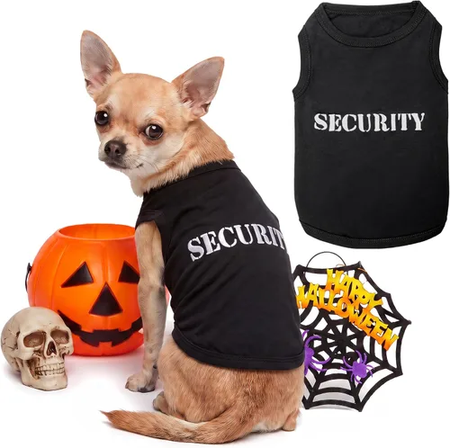 Vista 37 de Camiseta para Perro Parisian Pet - Camiseta Bordada FBI - 100% Algodón, Ropa Transpirable para Perros - Chaleco para Mascotas Sin Mangas - Camisas
