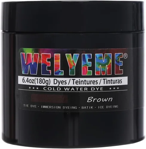 Vista 9 de Polvo de tinte para agua fría, surtido de 8 colores, 7/2-oz. frascos a granel, para teñido anudado, batik, teñido con hielo