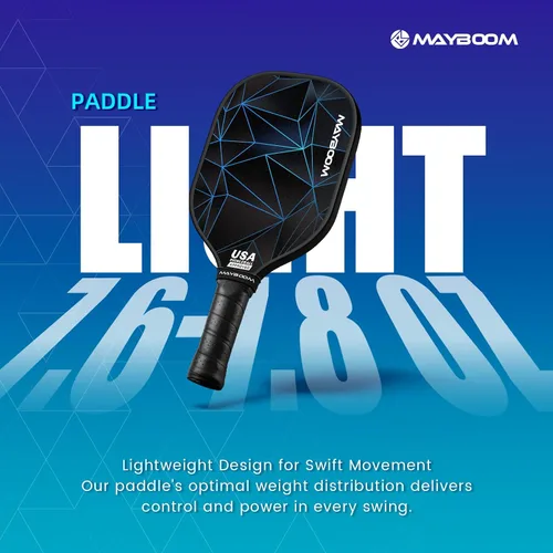 Vista 4 de Mayboom Juego de 2 o 4 palas de pickleball aprobadas por USAPA con 4 bolas de pickleball y bolsa de pickleball, raquetas de fibra de vidrio, paquete