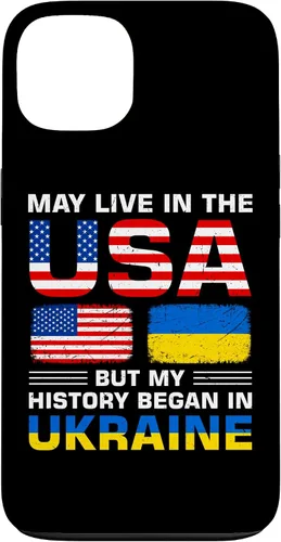 Vista 7 de Ukraine Flag America Flag Ukrainian Roots Case for iPhone 17