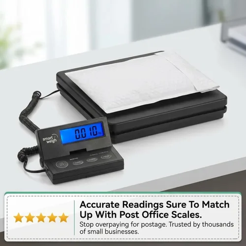 Vista 8 de Smart Weigh - Balanza digital de envío y pesaje postal, 110 lb x 0,1 oz, balanza de Oficina de Correo Postal, UPS, USPS