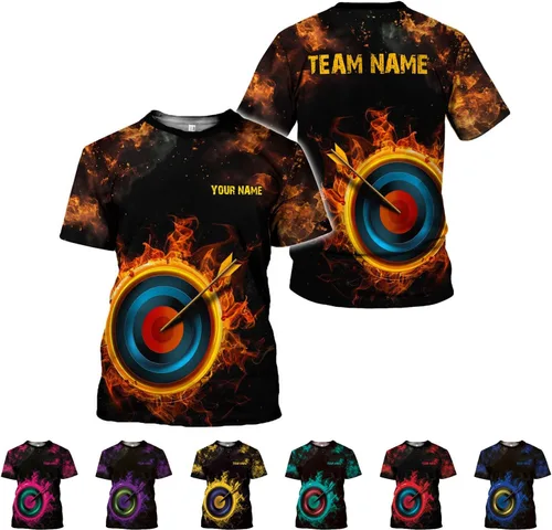 Vista 5 de Camisas de tiro con arco personalizadas para hombre, camisetas con nombre personalizado y nombre del equipo, camisas polo S-5XL Tiro con arco 10
