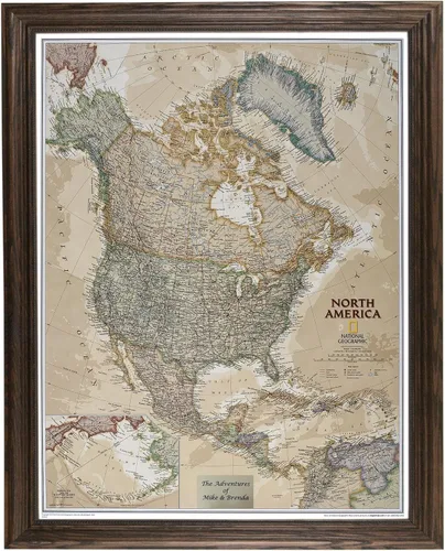 Vista 4 de Push Pin Travel Maps Pósteres e impresiones personalizables – Gris granero – Mapa de pines enmarcado personalizado, llega listo para colgar con 150