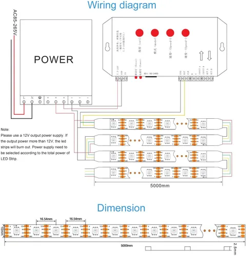 Vista 7 de ALITOVE Tira de luz LED direccionable WS2815 de 12 V mejorada WS2812B tira de luz LED de persecución de doble señal RGB programable LED de 16.4 pies