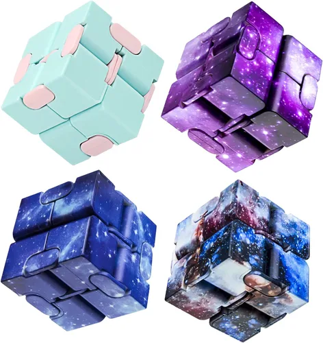 Vista 28 de WUQID Infinity Cube - Juguete antiestrés para niños y adultos, bonito, pequeño, accesorio único para aliviar la ansiedad y pasar el tiempo