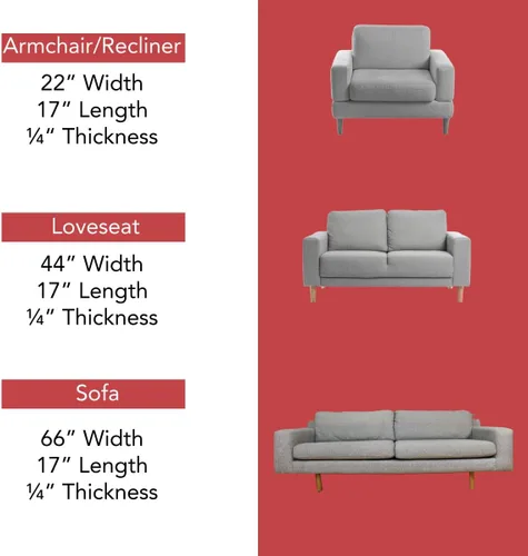 Vista 6 de LAMINET Deluxe Ajustable Salvador de Asientos Hundidos de Muebles - Sillón/Reclinable - 17" L x 22" A