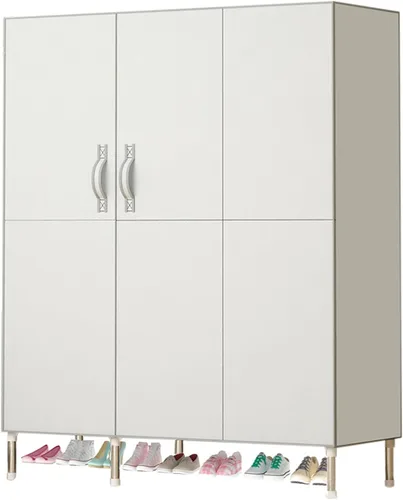 Vista 8 de Organizador portátil de ropa de 34 pulgadas, simple no tejido, armario de almacenamiento de ropa multifuncional con cubierta y barra para colgar Gris