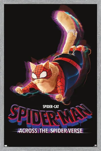 Vista 14 de Marvel Spider-Man: Across The Spider-Verse - Póster de pared de una hoja de Spider-Cat, 22.4 pulgadas de largo x 14.7 pulgadas de ancho, versión