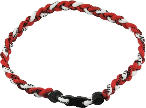 Vista 6 de MapofBeauty Dos colores moda tres trenzado cuerda Tornado collar