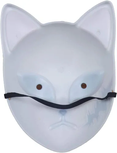 Vista 3 de Kamado Tanjirou Cosplay máscara Tengu máscara de zorro máscara de mascarada vestir Cosplay accesorios para adultos Halloween