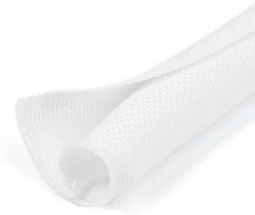 Vista 8 de Funda de gestión de cables trenzada dividida de 1/2 pulgada para cable USB, cable de alimentación, cable de audio y video, protector de cable
