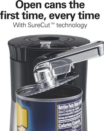 Vista 2 de Hamilton Beach OpenStation Electric Automatic Can Opener for Kitchen with Multi Tool and Bottle and Jar Opening Tools,Auto Shutoff,Cord Storage,Sure