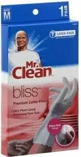 Vista 3 de Mr. Clean Guantes prémium sin látex Bliss tamaño mediano (paquete de 2 pares)