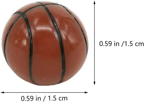 Vista 7 de Kisangel Juego de 10 piezas de resina deportiva de fútbol, casa de muñecas de fútbol, mini juego de baloncesto para casa de muñecas, suministros