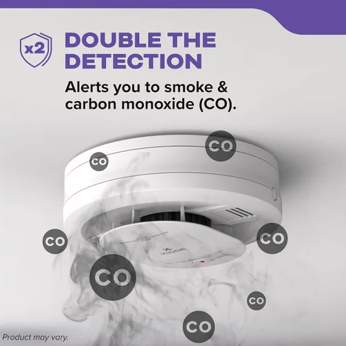 Vista 3 de Kidde Detector de humo y monóxido de carbono, batería de 10 años, 30CUD10-V, 1 paquete