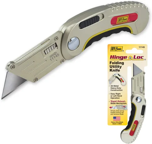 Vista 2 de IVY Classic 11145 Hinge-Loc Cuchillo utilitario plegable, 1/tarjeta