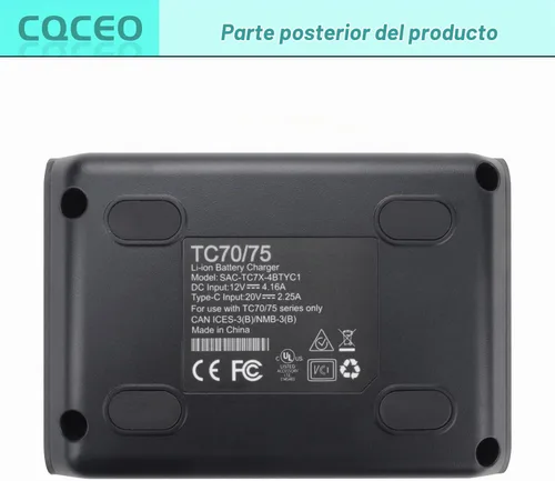 Vista 4 de Kit de cuna de carga de 4 ranuras para batería Zebra TC77 TC70 TC75