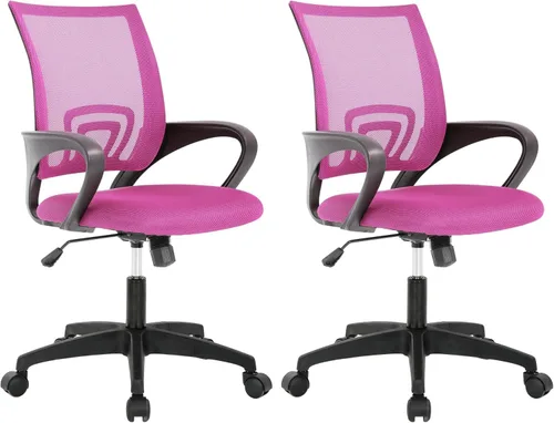 Vista 13 de Meet perfect Silla de oficina con respaldo medio, moderna silla ejecutiva de escritorio para computadora, silla giratoria con ruedas, silla