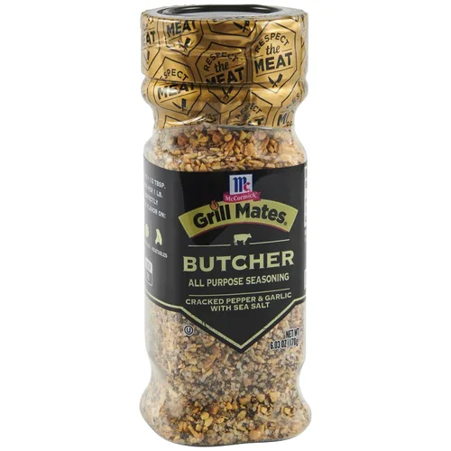 Vista 13 de McCormick Grill Mates Coarse Black Pepper & Flake Salt Grilling Seasoning, 5.71 oz