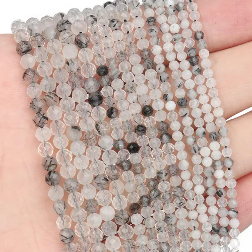 Vista 10 de 180 piezas 2mm Cuentas de piedras preciosas de turquesa africana natural facetada redonda suelta para hacer joyas