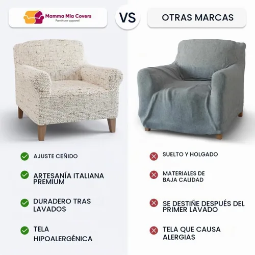 Vista 3 de PAULATO BY GA.I.CO. Funda para silla – Funda elástica para sillón – Funda de sillón para mascotas y niños – Fundas suaves para silla – Protector
