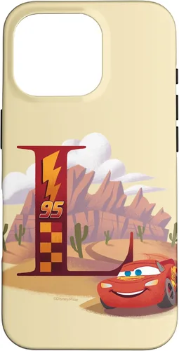 Vista 20 de Disney & Pixar - Carcasa para iPhone 17, diseño de letra L con monograma de letras L Lightning McQueen