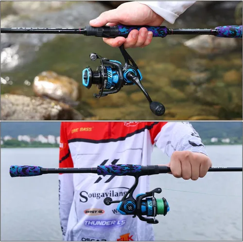 Vista 8 de Sougayilang Fishing Rod and Reel Combo, Stainless Steel Guides Fishing Pole with Spinning Reel Combo for Bass Fishing