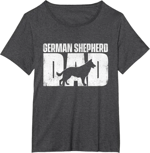 Vista 23 de Camiseta de pastor alemán para el día del padre del dueño de perros caninos, Negro