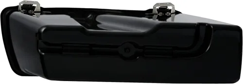 Vista 7 de XFMT Alforjas de motocicleta rígidas con cierres cromados para Harley Touring Street Glide Road Glide Electra Glide Road King 1993-2013, negro mate