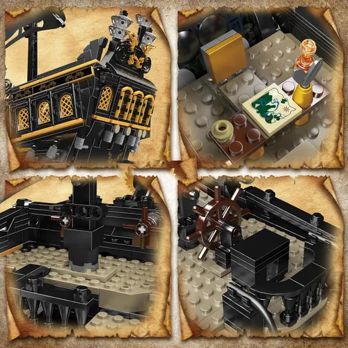 Vista 3 de JMBricklayer Juego de construcción de modelo de barco pirata, kits de juguetes misteriosos de perlas negras, bloques coleccionables, juguete genial