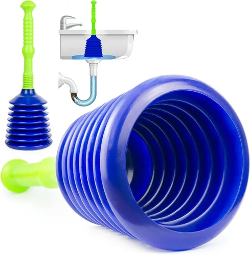 Vista 8 de Luigi's Desagüe para cocina con émbolo para lavabo de baño, bañera o ducha de drenaje, removedor de obstrucciones pequeño y potente, estilo Negro