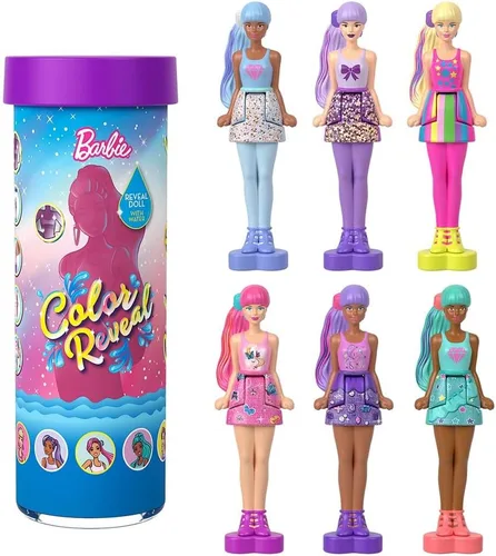 Vista 6 de Muñeca Mini Barbie Color Reveal 3.8 cm Modelo Aleatorio