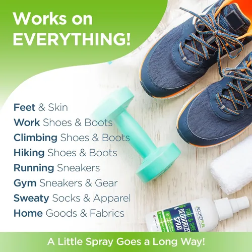 Vista 6 de Desodorante de pies y zapatos en aerosol, menta natural, combate el olor y el hedor causado por bacterias, aerosol refrescante, mejor que polvos