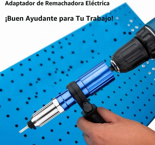 Vista 2 de Kit adaptador de pistola de remache eléctrica, herramienta de taladro de remachado inalámbrico con 4