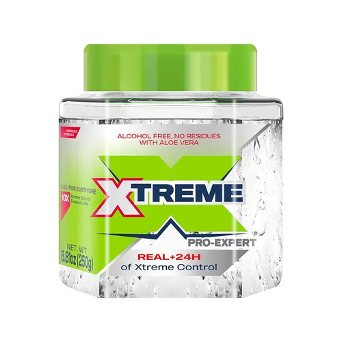 Vista 14 de Gel de peinado Xtreme Pro-Expert Clear, sin alcohol, control extremo de 24 horas con aloe vera, 17.64 oz (botella de presión, paquete de 12)