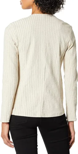 Vista 2 de BLANKNYC Chaqueta de lujo para mujer Azul marino blanco