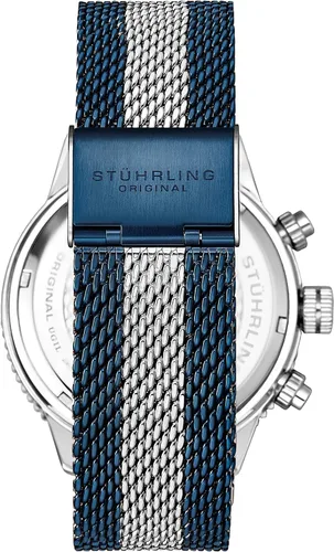 Vista 4 de Stuhrling Original Reloj de vestir para hombre - Reloj de pulsera cronógrafo con taquímetro subdial de 24 horas