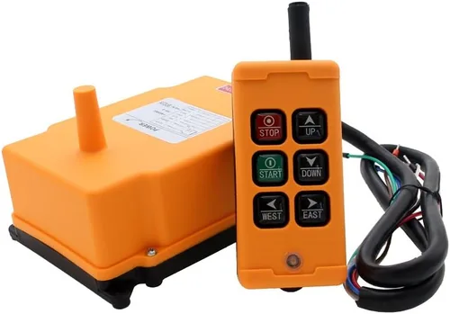 Vista 12 de Transmisor y receptor industriales de control remoto inalámbrico de radio de grúa de elevación de 10 teclas (AC110V)