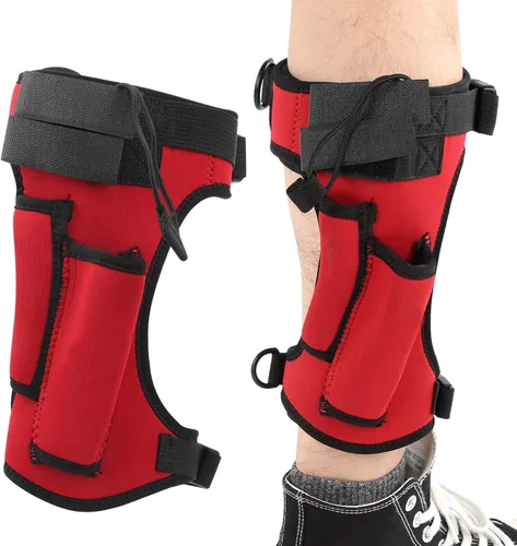 Vista 2 de VGEBY Funda para cuchillo de buceo, soporte de tobillo de neopreno ajustable, correa de buceo para buceo, esnórquel, apnea y deportes acuáticos