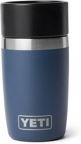 Vista 42 de YETI Rambler - Botella de viaje de 8 onzas, acero inoxidable, aislada al vacío con tapa a prueba de fugas, color negro