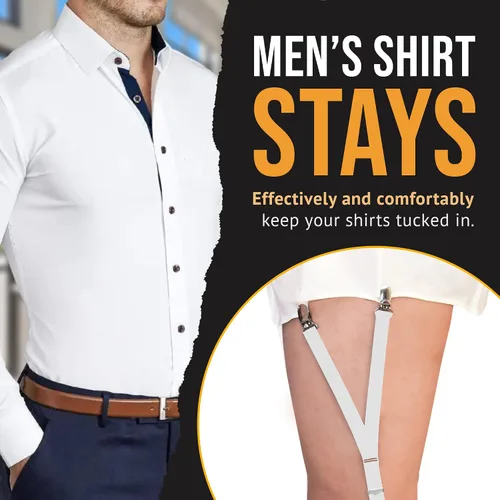 Vista 2 de Hold'Em tirantes para playera de elástico ultra suave con broche de metal extra fuerte