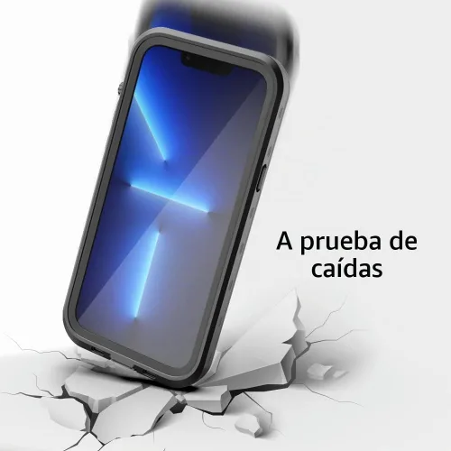Vista 5 de Magsafe - Funda impermeable para iPhone 13 Pro Max, protector de pantalla integrado, protector de cuerpo completo, a prueba de golpes, a prueba