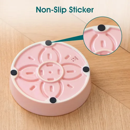 Vista 6 de vancasso Cuencos de alimentación lenta de cerámica para perros, cuencos de comida para perros con rompecabezas con laberinto floral, plato Rosa