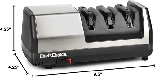 Vista 5 de Chef's Choice Afilador de cuchillos eléctrico universal modelo 151, acero inoxidable