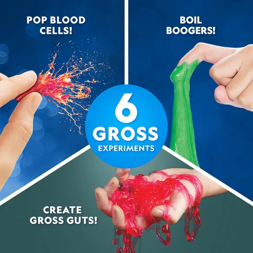 Vista 4 de National Geographic - Kit de ciencia increíblemente bruta, 16 experimentos repugnantes con guía adicional, juego de química Yucky Slime, juguete