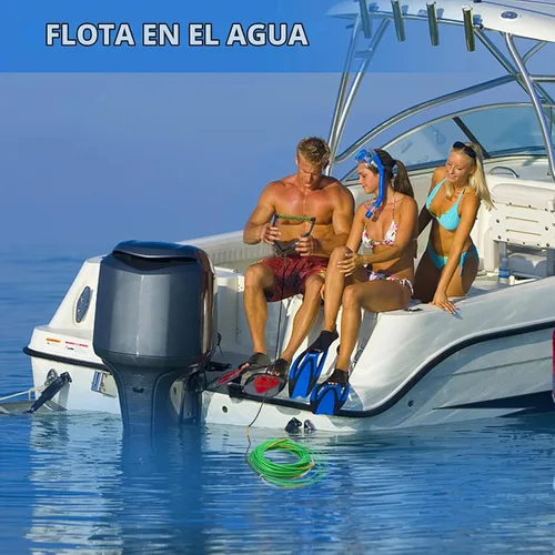 Vista 4 de Dyneema - Cuerda de wakeboard de 75 pies, cuerda de wakeboard no elástica y mango de esquí acuático para deportes acuáticos, 4 secciones cuerda