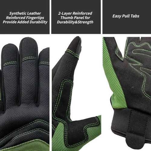 Vista 4 de Guantes de jardinería a prueba de espinas y resistentes a pinchazos con agarre, guante de jardín para mujer, regalos de cuero para trabajo