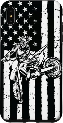 Vista 11 de Funda de motocross con bandera de Estados Unidos para iPhone 17